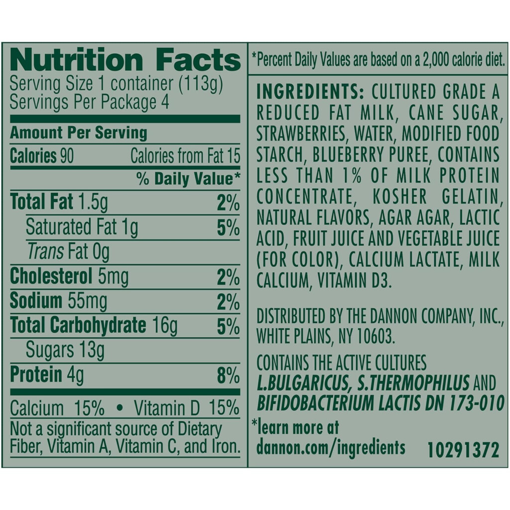 Activia Yogurt Nutrition Information Blog Dandk