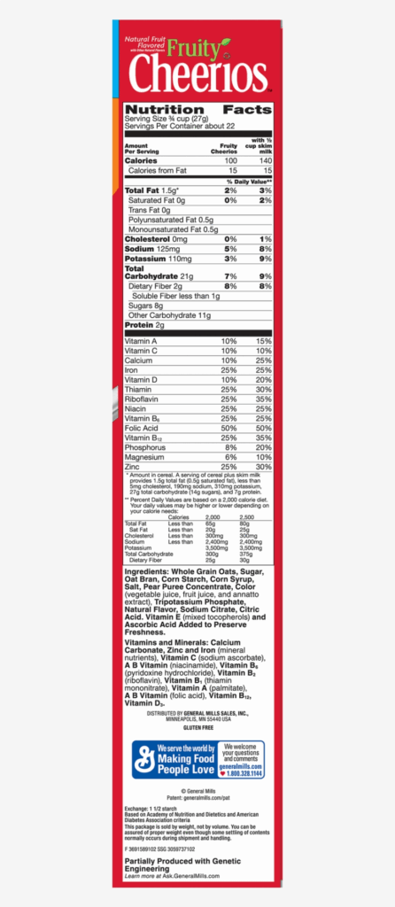 Apple Cinnamon Cheerios Nutrition Information Besto Blog