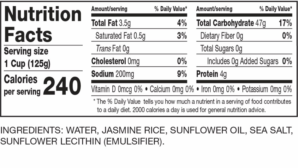 Aromatic Jasmine Rice Ready To Serve Minute Rice