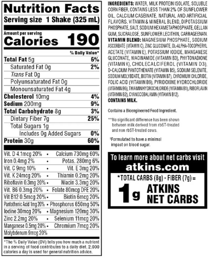 Atkins Shakes Nutrition Facts Cully 39 s Kitchen
