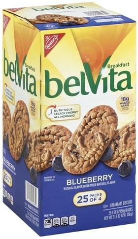 BelVita Blueberry Breakfast Biscuits 25 Ea Nutrition Information Innit