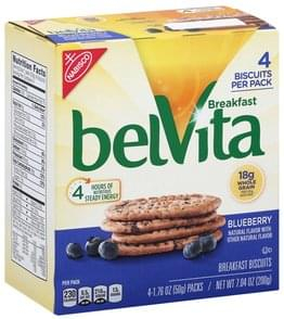 BelVita Blueberry Breakfast Biscuits 4 Ea Nutrition Information Innit