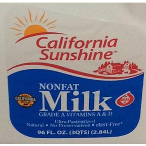 California Sunshine Nonfat Milk 240 Ml Nutrition Information Innit