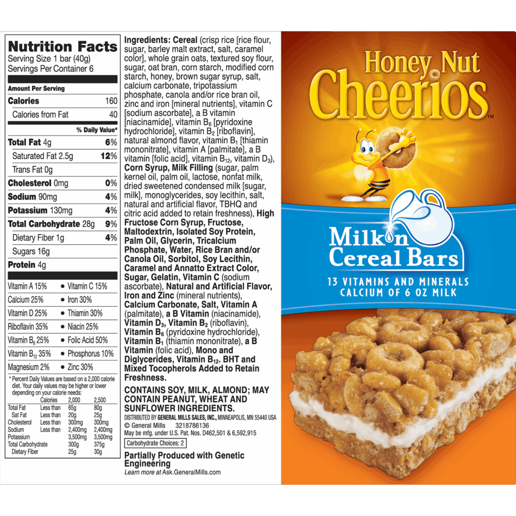 Cheerios Nutrition Facts With Milk Nutrition Ftempo