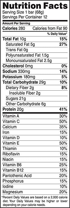 Clif Builder Bars Nutrition Information Nutrition Pics