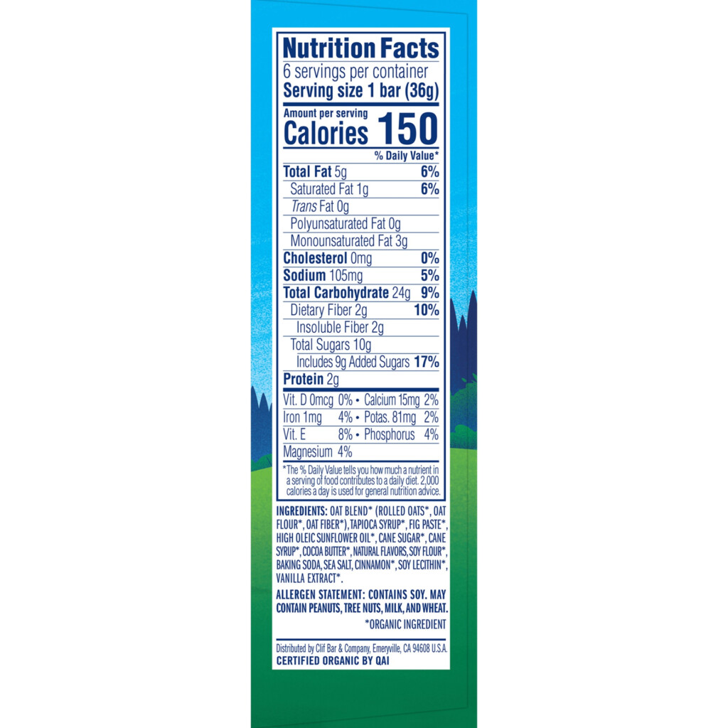 Clif Z Bar Nutrition Information Besto Blog