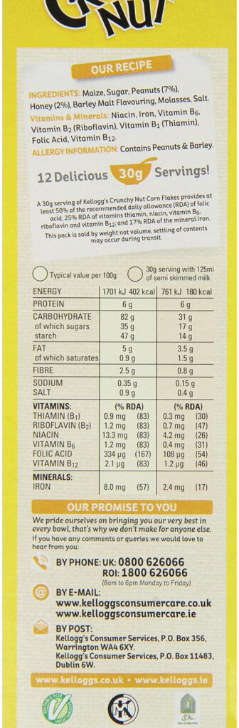 Corn Flakes Nutritional Information Uk Besto Blog