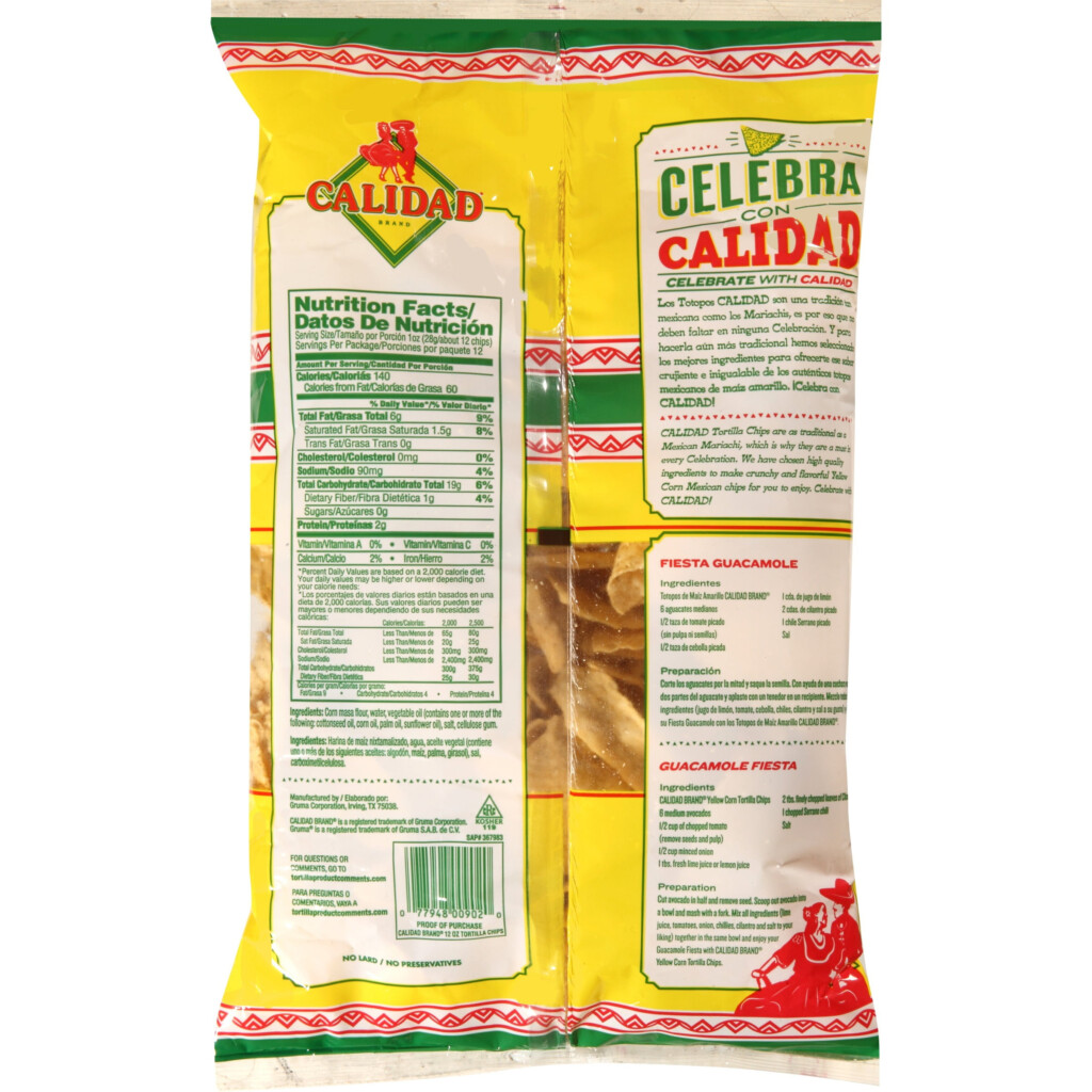 Corn Tortilla Chips Nutrition Facts