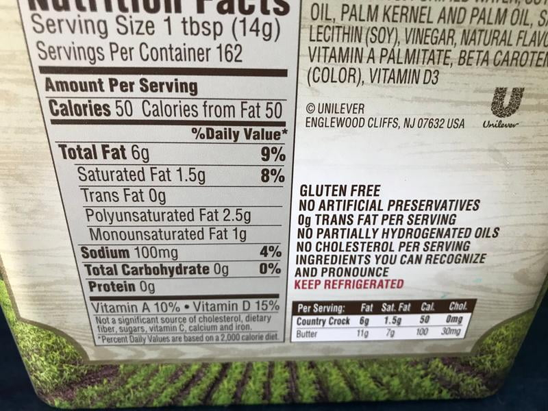 Country Crock Margarine Nutrition Facts Nutrition Ftempo