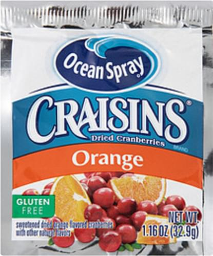 Craisins Orange Dried Cranberries 1 16 Oz Nutrition Information Innit