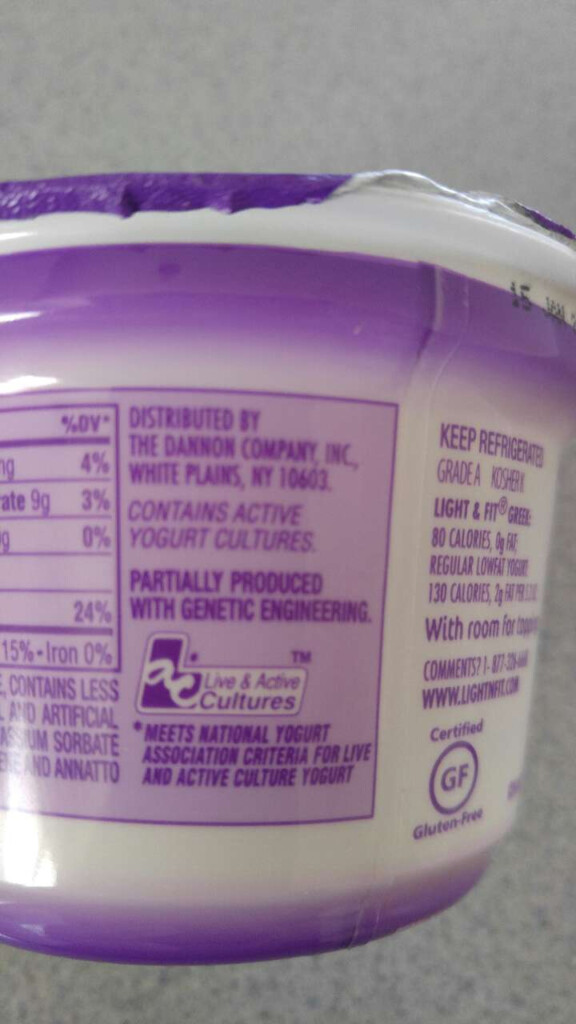 Dannon Light And Fit Yogurt Nutritional Information Shelly Lighting