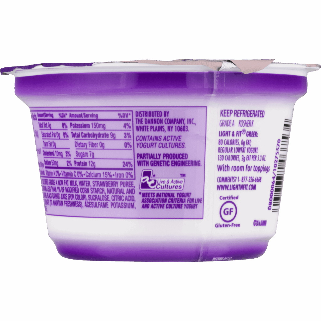 Dannon Light Fit Greek Yogurt Nutrition Label Shelly Lighting