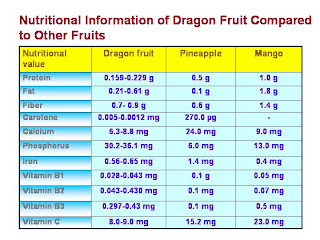 Dragon Fruit Nutritional Values Of Dragon Fruits