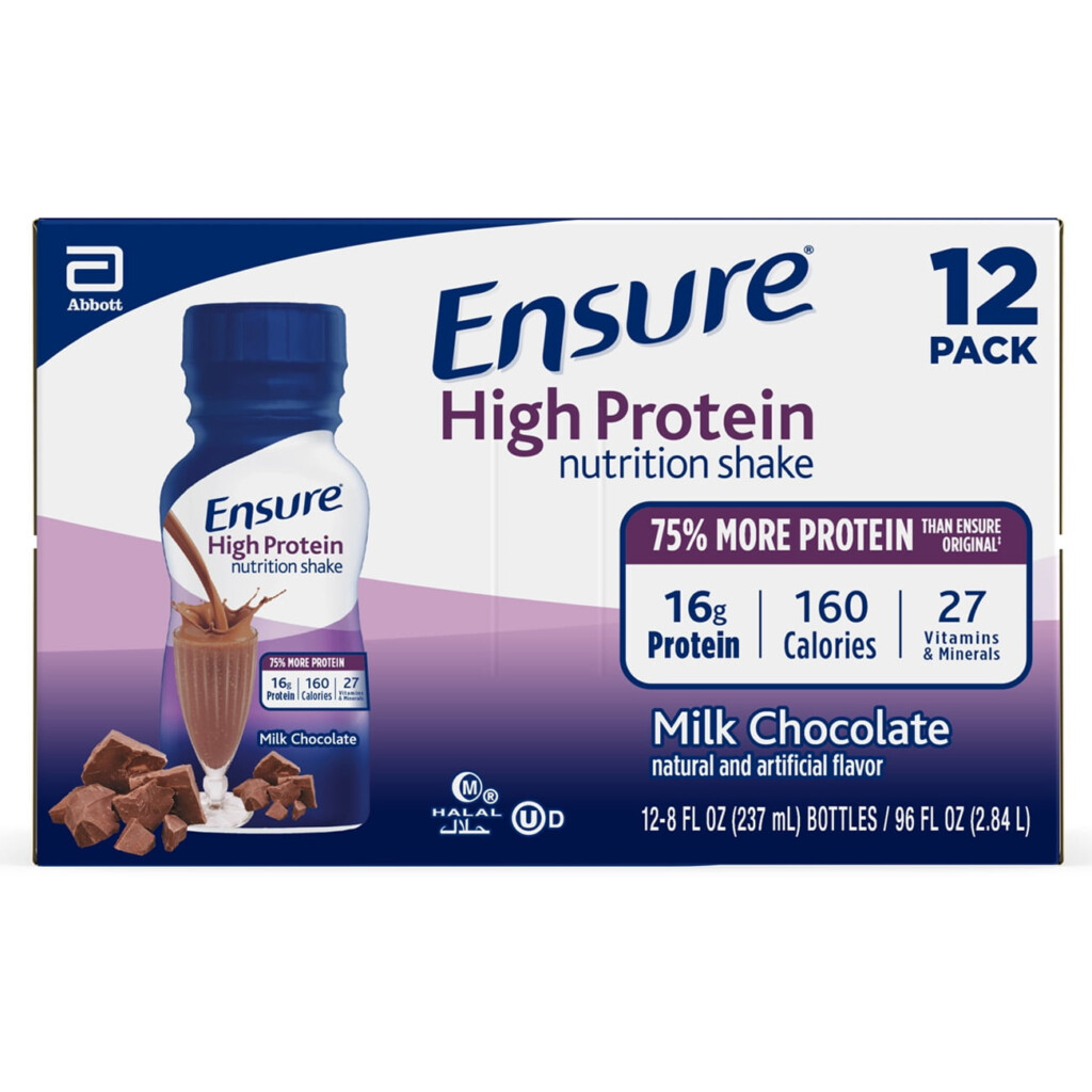 Ensure High Protein Nutritional Drink Milk Chocolate 8 Fl Oz 12 