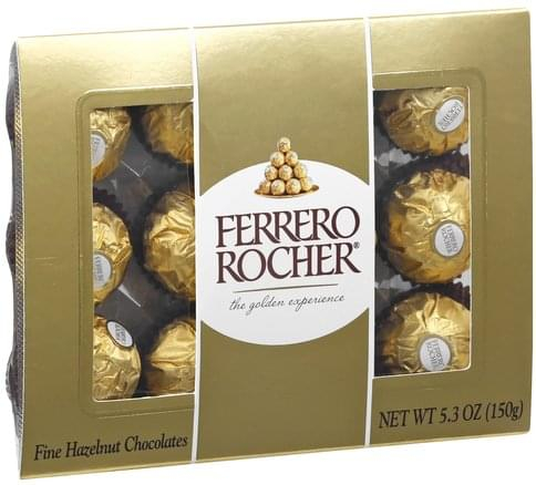 Ferrero Rocher Chocolate 5 3 Oz Nutrition Information Innit