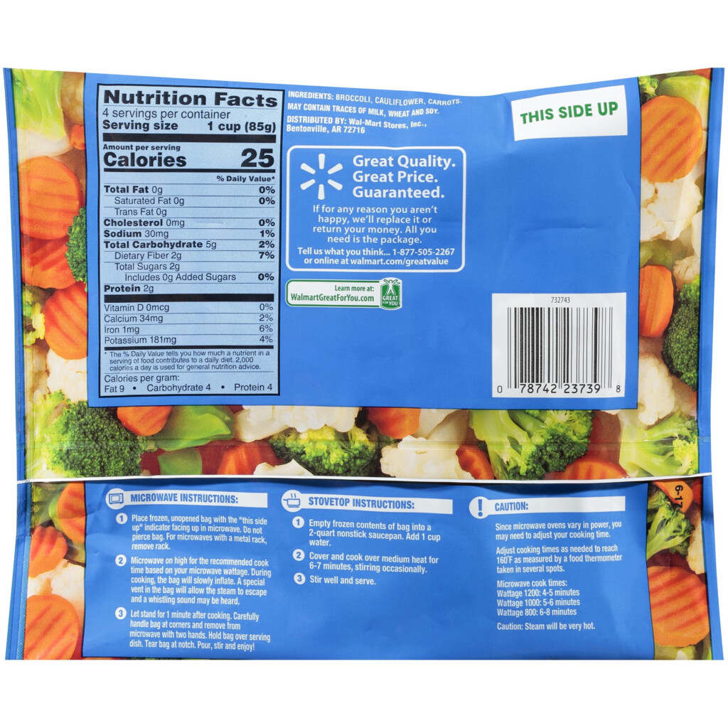 Frozen Vegetables Walmart Nutrition At Betty Heard Blog