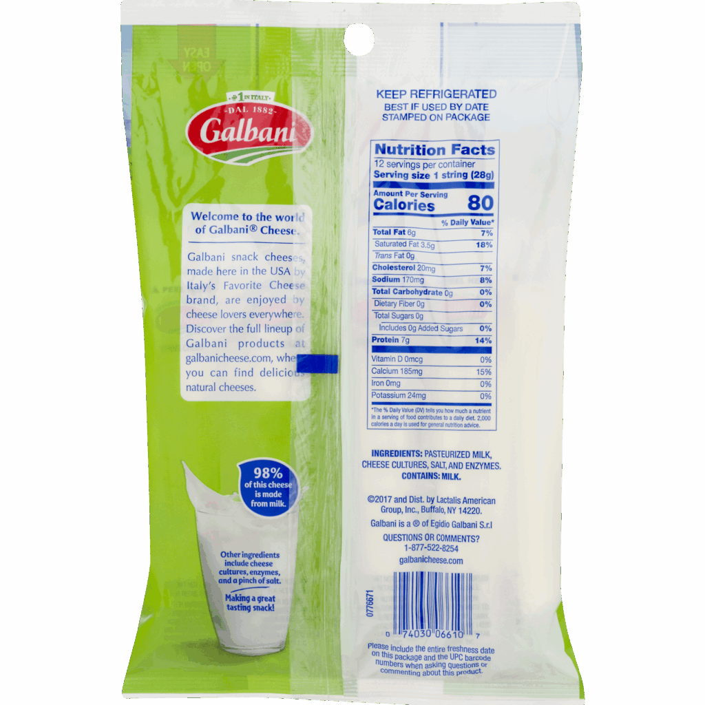 Galbani String Cheese Nutritional Information Bios Pics
