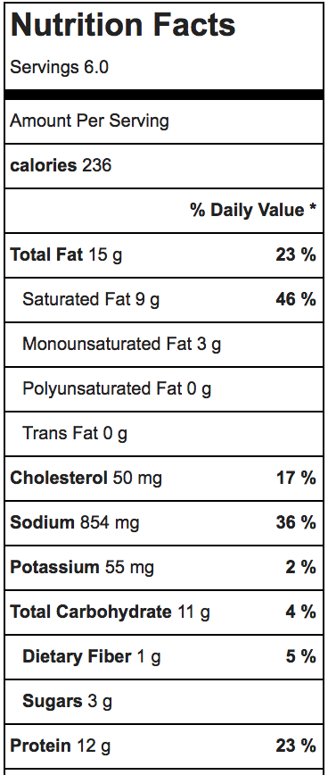 Garlic Gouda And Parmesan Cauliflower Au Gratin Nutritional Information 