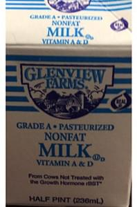 Glenview Farms Nonfat Milk 236 Ml Nutrition Information Innit
