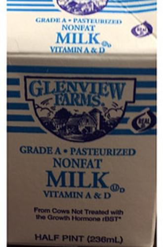 Glenview Farms Nonfat Milk 236 Ml Nutrition Information Innit