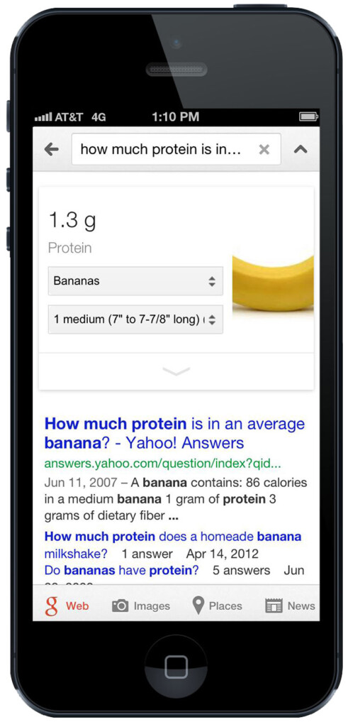 Google Updates IOS Search App Rolls Out Nutritional Information In 