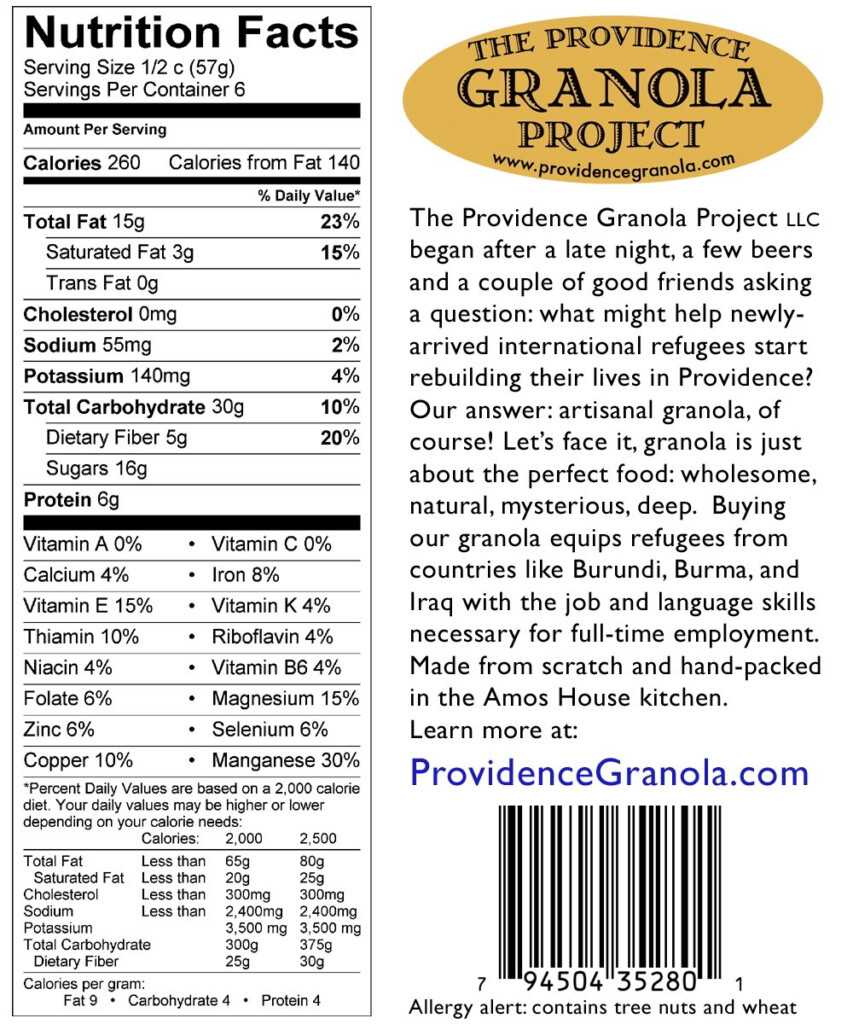Granola Nutrition Facts Label Besto Blog