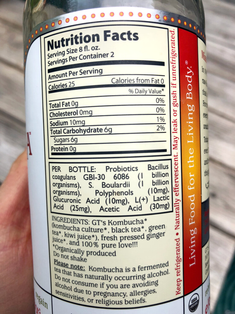 Gt Kombucha Tea Nutrition Facts Besto Blog