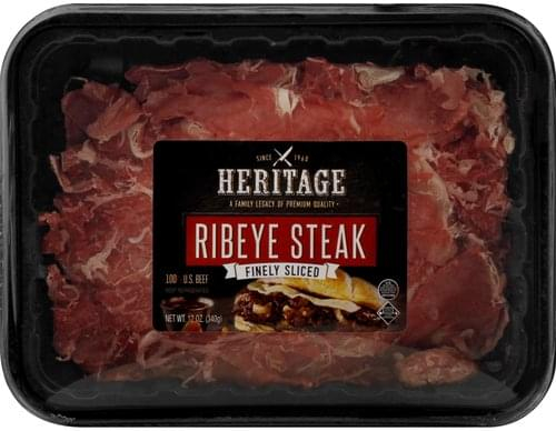 Heritage Ribeye Finely Sliced Steak 12 Oz Nutrition Information Innit