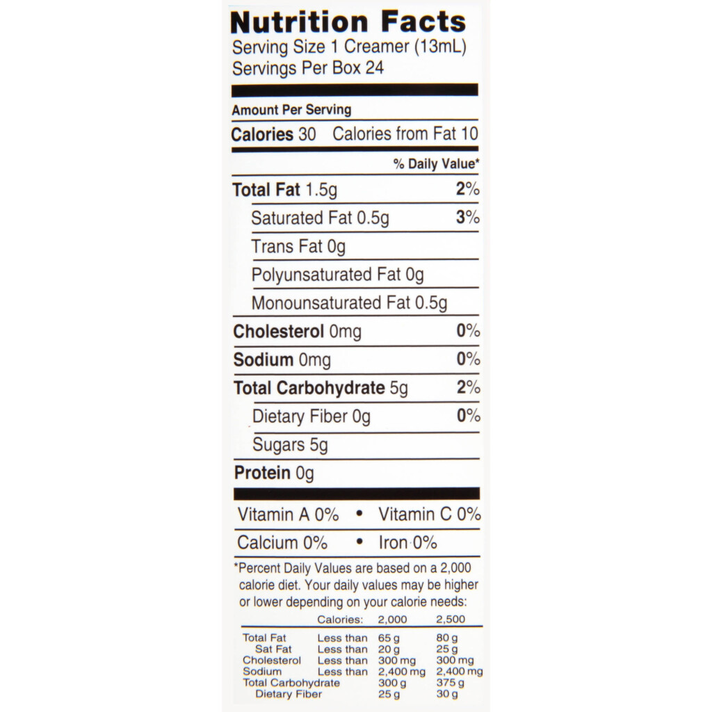International Delight Coffee Creamer Nutrition Facts Besto Blog