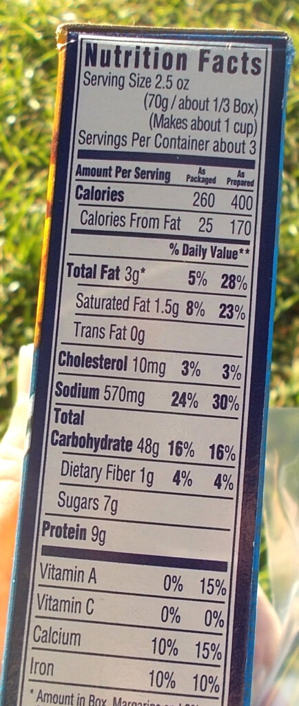 Kraft Dinner Mac And Cheese Nutritional Information Besto Blog