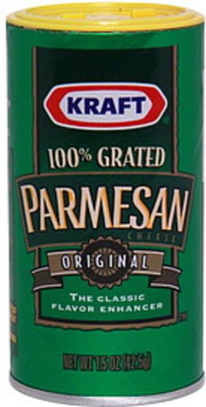 Kraft Grated Original Parmesan Cheese 1 5 Oz Nutrition Information 