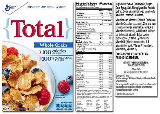 Life Cereal Nutrition Chart Holding Weblogs Photographs