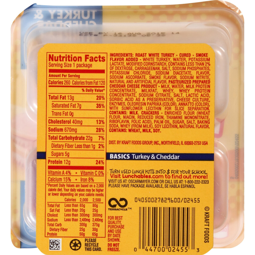 Lunchables Nutrition Facts Bios Pics