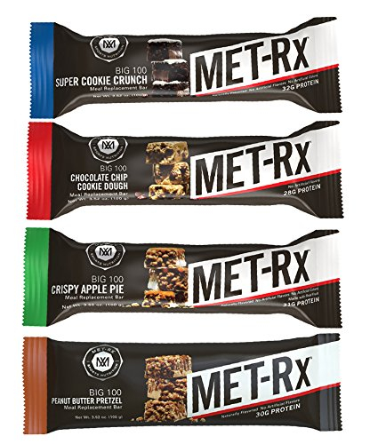MET Rx Big 100 Colossal Meal Replacement Protein Bar Favorites Variety 
