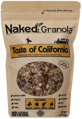 Naked Granola Taste Of California Granola 11 Oz Nutrition 