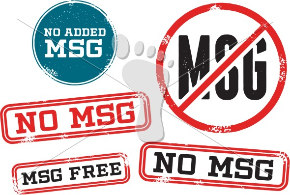 No Added MSG Menu Food Label StompStock Royalty Free Stock Vector 