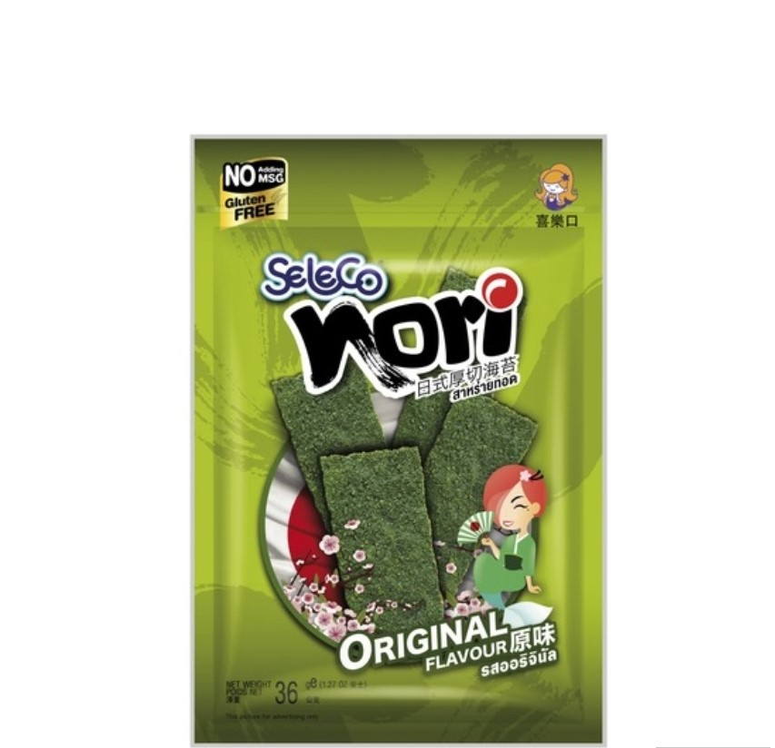 Nori Seaweeds Snacks No MSG 36g CLT Enterprise