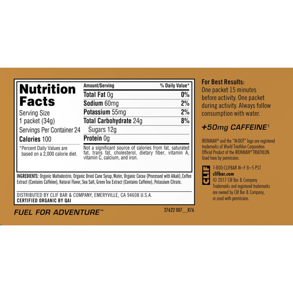 Nutrition Facts Clif Bar Nutrition Ftempo