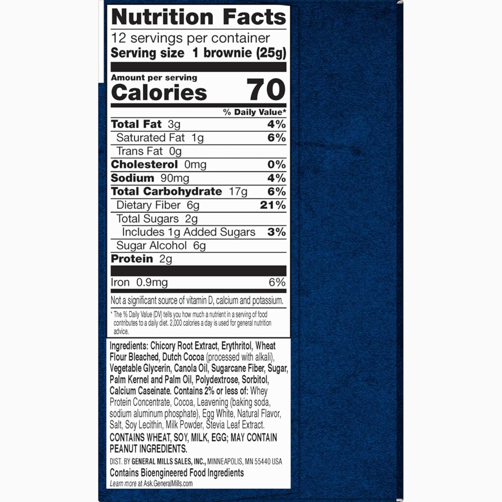 Nutrition Facts Fiber One Brownie Nutrition Pics