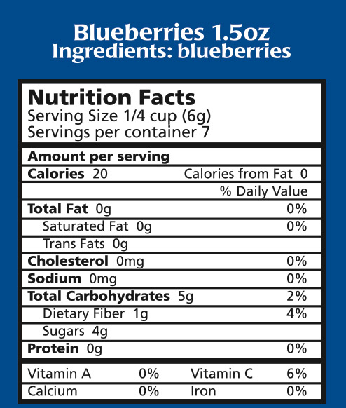 Nutrition Facts Pint Of Blueberries Besto Blog