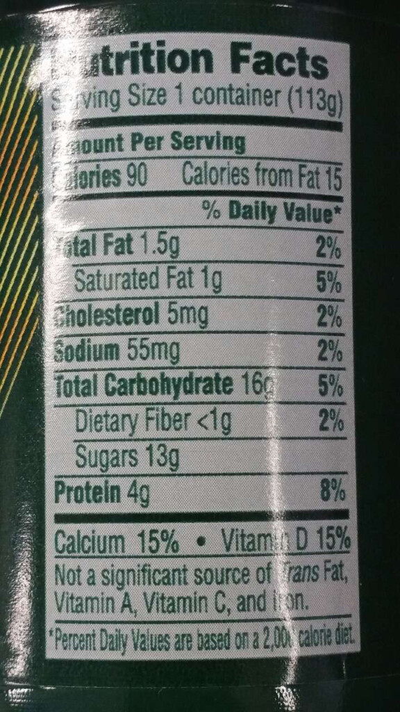 Nutrition Information Activia Light Blueberry Yogurt Besto Blog