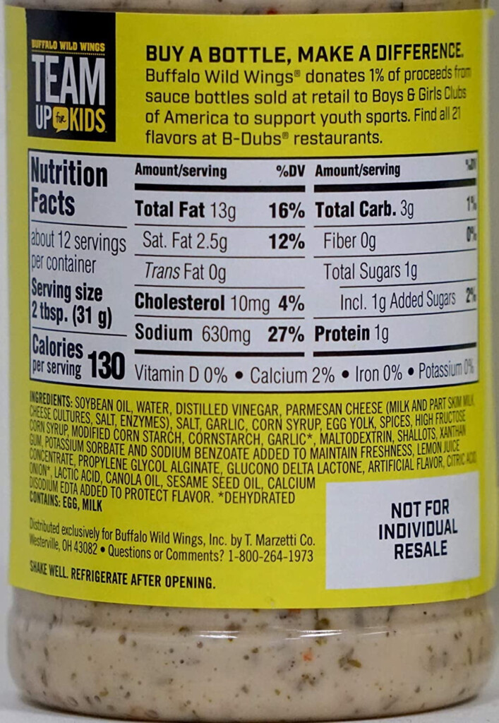 Nutritional Information Buffalo Wild Wings Parmesan Garlic Besto Blog