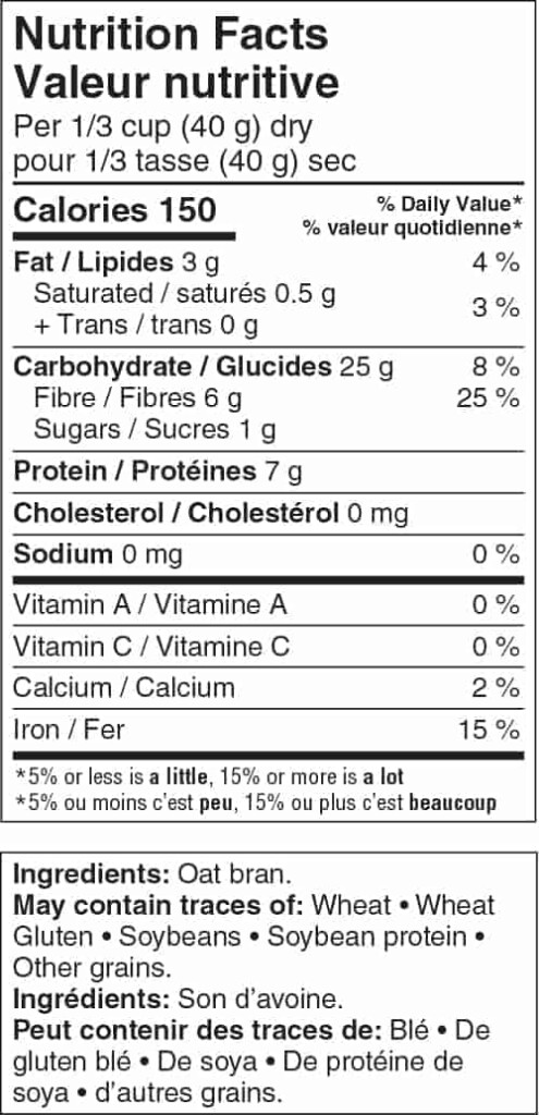 OAT BRAN Rogers Foods