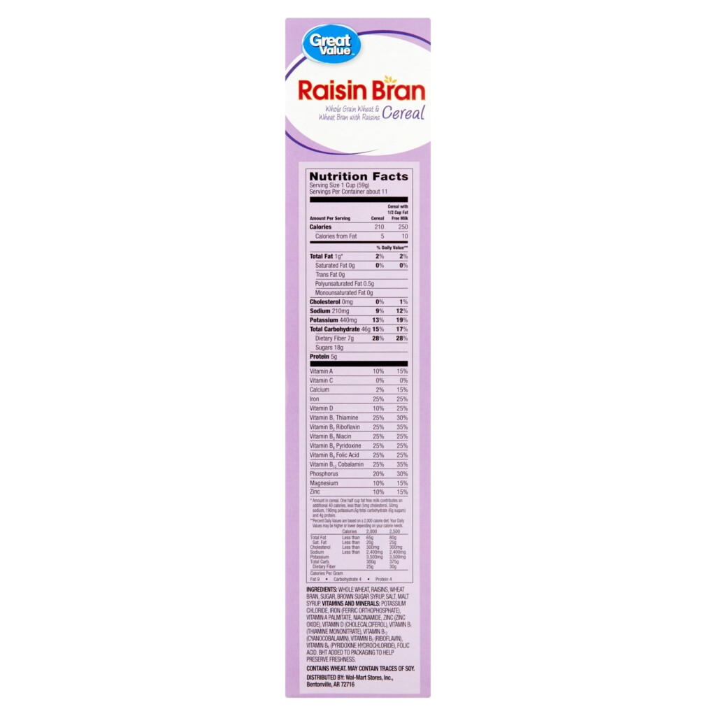Raisin Bran Flakes Nutritional Information Besto Blog
