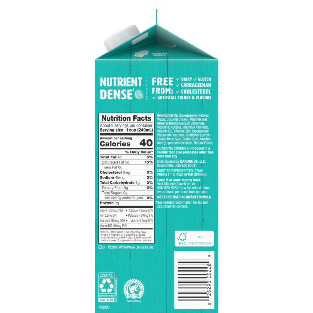 Silk Unsweetened Almond Coconut Milk Nutrition Facts Besto Blog