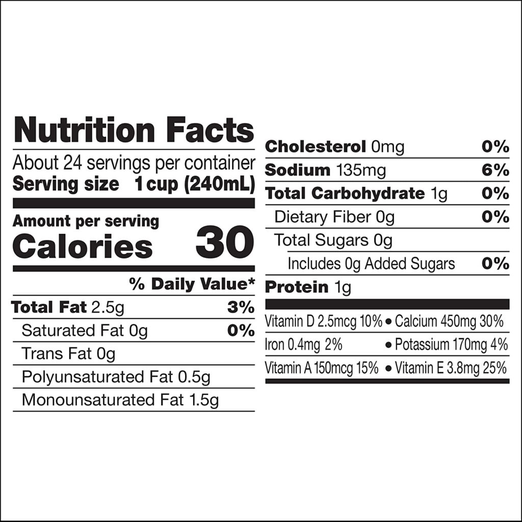 Silk Unsweetened Almond Coconut Milk Nutrition Facts Besto Blog