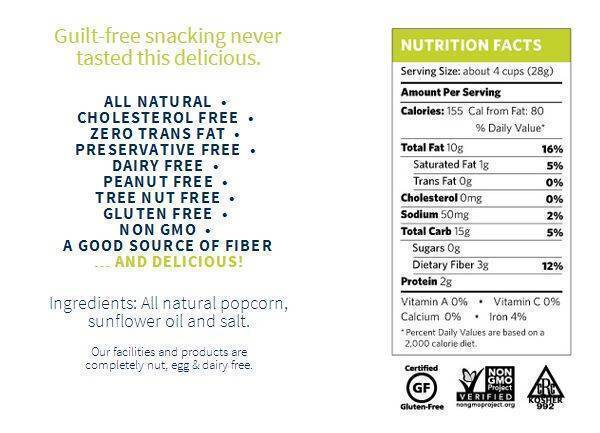 Skinny pop nutrition info and ingredients HealthVendUS