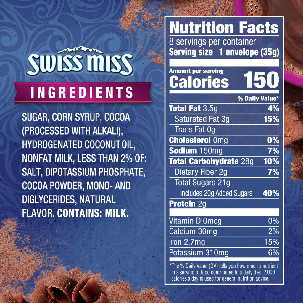 Swiss Miss Hot Chocolate Mix Nutrition Facts Bios Pics