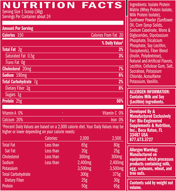 Syntha 6 Isolate Nutritional Information Besto Blog