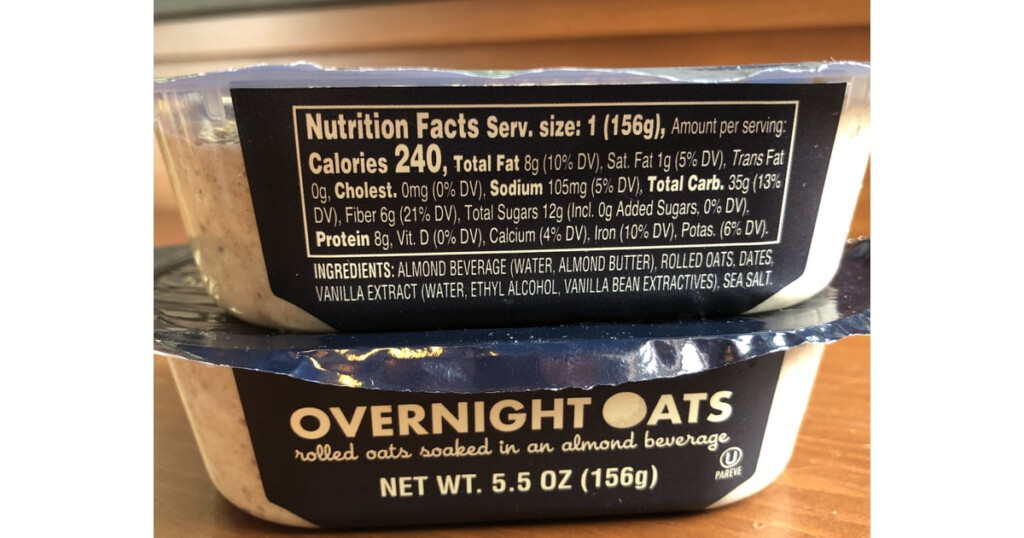 Trader Joe 39 s Vanilla Overnight Oats Nutritional Information Trader 